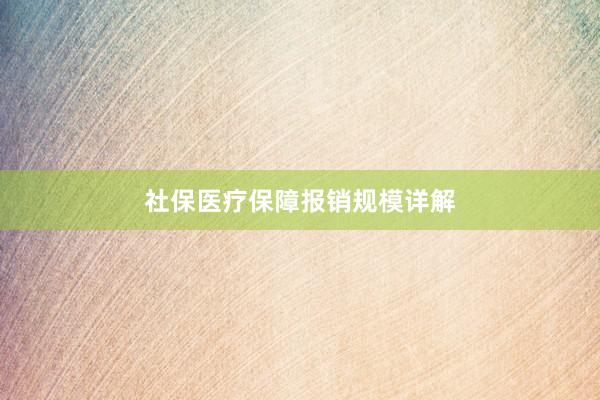 社保医疗保障报销规模详解